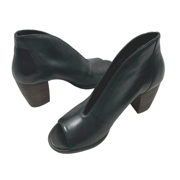 Lucky Brand leather open-toe ankle bootie heels - size: 7M - Picture 2 of 8